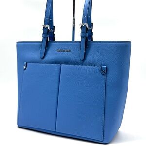 Michael Kors Jet Set Medium Pocket Tote Bag South Pacific Blue